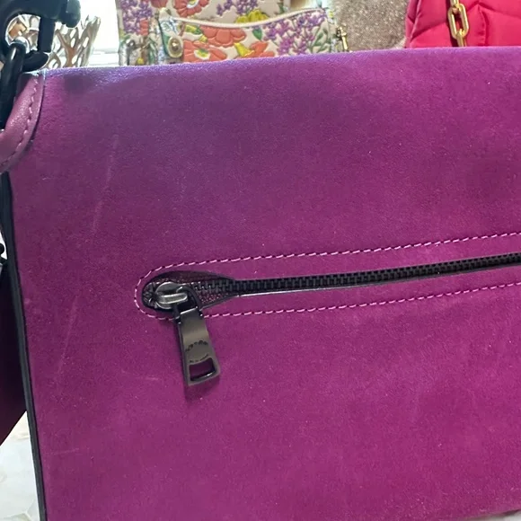 Coach Soft Tabby Shoulder, Crossbody Deep Plum So Beautiful! - Picture 6 of 12